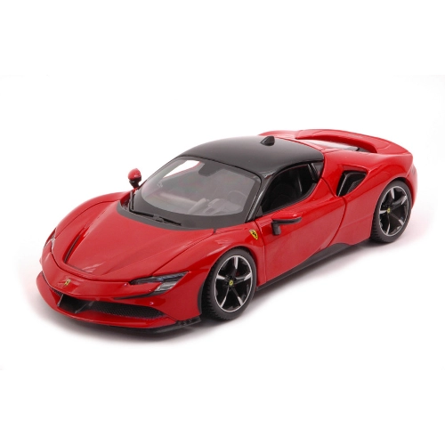 FERRARI SF90 HYBRID STRADALE 2019 RED 1:24 Burago Auto Stradali Modellino
