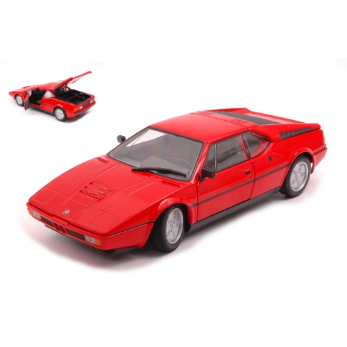 BMW M1 1987 RED 1:24 Welly Auto Stradali Modellino