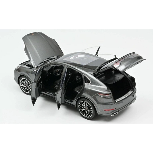 PORSCHE CAYENNE COUPE TURBO 2019 DARK GREY METALLIC 1:18 Norev Auto Stradali Modellino