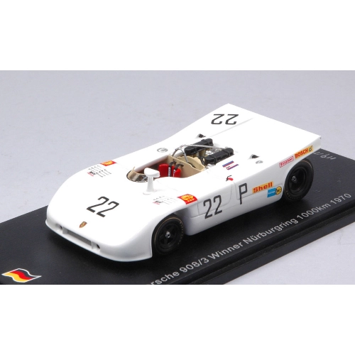 PORSCHE 908/3 N.22 WINNER 1000 KM NURBURGRING 1970 V.ELFORD-K.AHRENS 1:43 Spark Model Auto Competizione Modellino