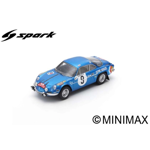 ALPINE A110 N.9 2nd MONTE CARLO 1971 J.L.THERIER-M.CALLEWAERT 1:43 Spark Model Auto Rally Modellino