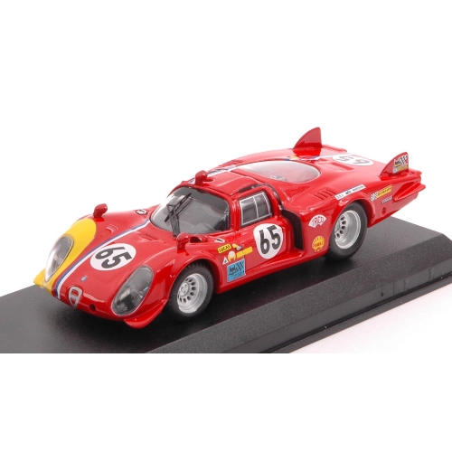 ALFA ROMEO 33/2 COUPE N.65 ENTRY NOT ACCEPTED LE MANS 1968 D UDY-DIBLEY 1:43 Best Model Auto Competizione Modellino