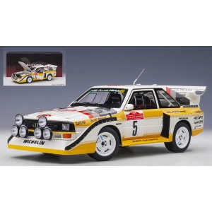 AUDI SPORT QUATTRO S1 N.5 WINNER RALLY SANREMO 1985 ROHRL-GEISTDORFER 1:18 AutoArt Auto Rally Modellino