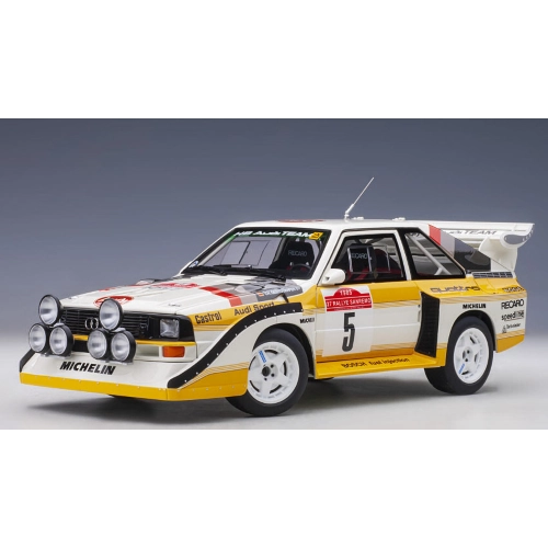 AUDI SPORT QUATTRO S1 N.5 WINNER RALLY SANREMO 1985 ROHRL-GEISTDORFER 1:18 AutoArt Auto Rally Modellino