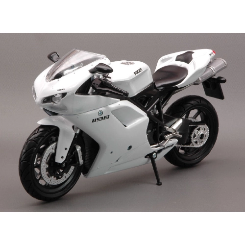 DUCATI 1198 2011 WHITE 1:12 New Ray Moto Modellino