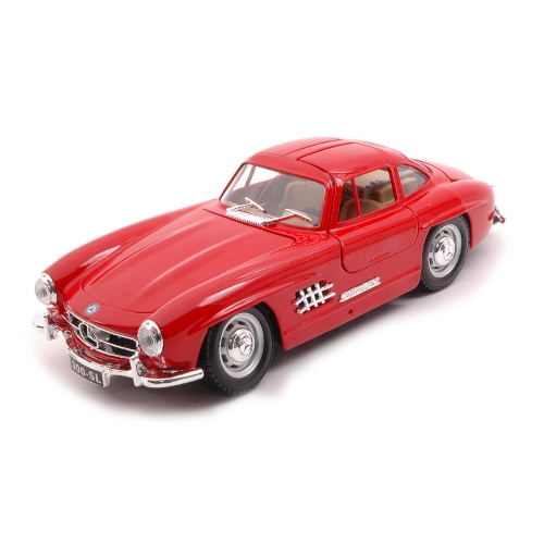 MERCEDES 300 SL 1954 RED 1:24 Burago Auto Stradali Modellino
