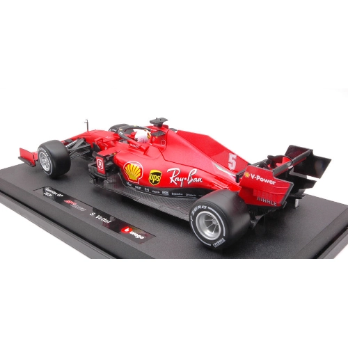 FERRARI SF1000 MISSION WINNOW N.5 AUSTRIAN GP 2020 SEBASTIAN VETTEL WITH HARD WHITE WHEELS 1:18 Burago Formula 1 Modellino