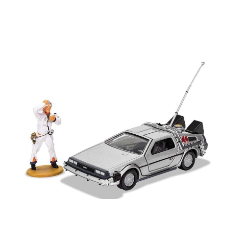 DE LOREAN BACK TO THE FUTURE AND DOC BROWN FIGURE 1:36 Corgi Movie Modellino