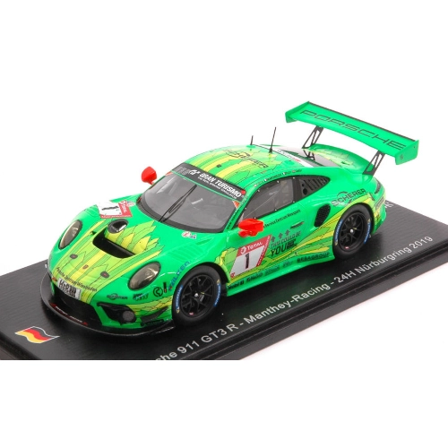 PORSCHE 911 GT3 R N.1 24 H NURBURGRING 2019 LIETZ-PILET-TANDY-MAKOWIECKI 1:43 Spark Model Auto Competizione Modellino