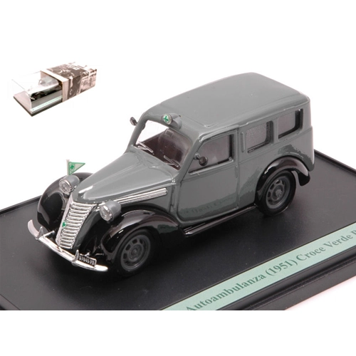 FIAT 1100 CROCE VERDE PADOVA 1951 1:43 Brumm Ambulanze Modellino
