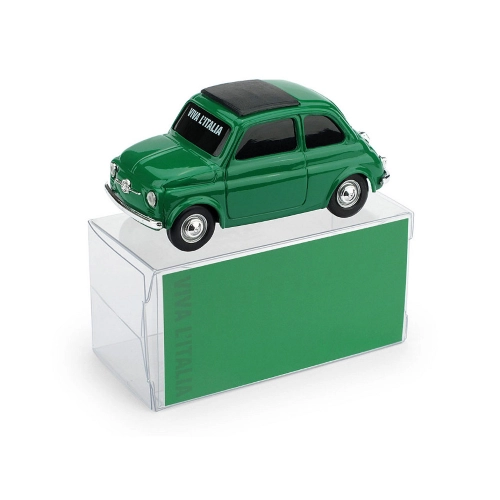 FIAT 500 VERDE BANDIERA ITALIANA 1:43 Brumm Auto Stradali Modellino