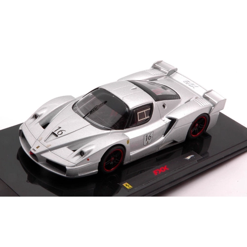 FERRARI FXX 2005 N.16 SILVER 1:43 Hot Wheels Auto Stradali Modellino