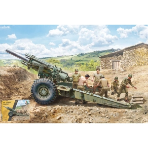 M1 155 mm HOWITZER WITH CREW KIT 1:35 Italeri Kit Mezzi Militari Modellino