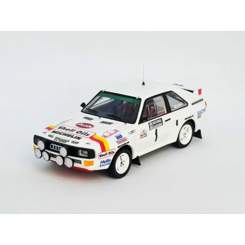 AUDI SPORT QUATTRO N.1 1st NATIONAL BREAKDOWN RALLY 1986 MIKKOLA-HERTZ 1:43 Trofeu Auto Rally Modellino