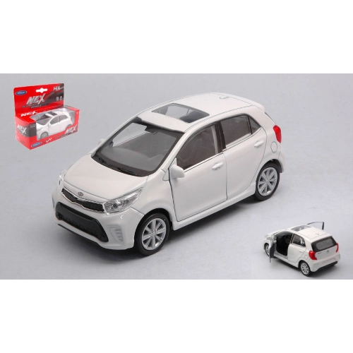 KIA PICANTO 2017 WHITE cm 11 1:34-1:39 Welly Auto Stradali Modellino