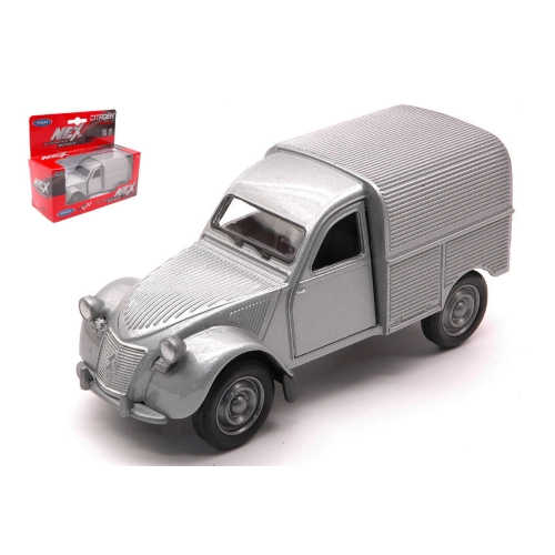 CITROEN 2CV FOURGONETTE GREY cm 11 1:34-1:39 Welly Auto Stradali Modellino