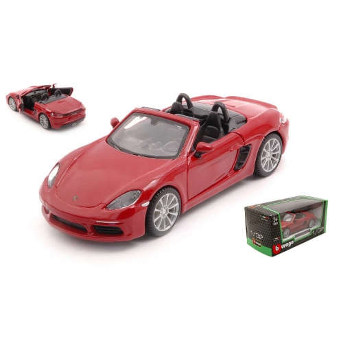 PORSCHE 718 BOXSTER 2016 AMARANT RED 1:32 Burago Auto Stradali Modellino