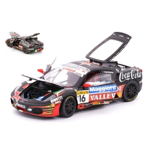 FERRARI F 430 CHALLENGE N.16 VALLELUNGA 2007 D.CASO 1:18 Hot Wheels Auto Competizione Modellino