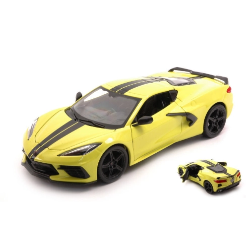 CHEVROLET CORVETTE C8 2020 LEMON YELLOW 1:24 Maisto Auto Stradali Modellino