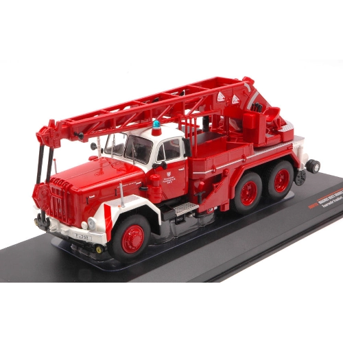 MAGIRUS URANUS KW 16 FEUERWEHR FRANKFURT 1959 RED-WHITE 1:43 Ixo Model Pompieri Modellino