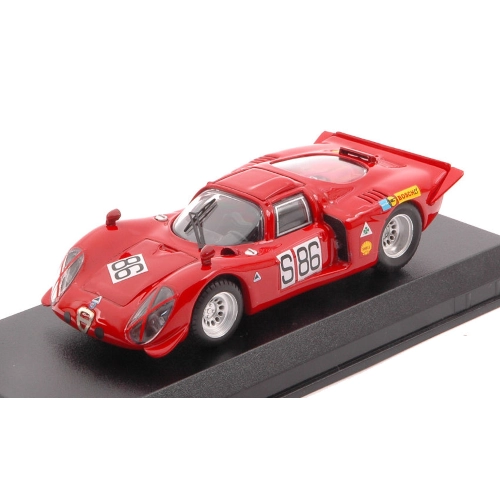 ALFA ROMEO 33.2 N.86 15th NURBURGRING 1969 VACCARELLA-DE ADAMICH 1:43 Best Model Auto Competizione Modellino
