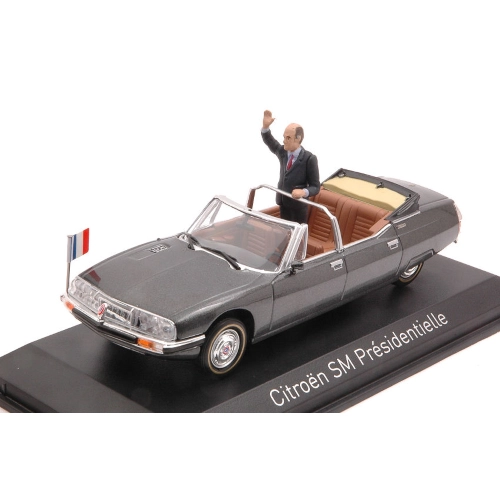 CITROEN SM PRESIDENTIELLE 1981 WITH FIGURE F.MITTERAND 1:43 Norev Auto Stradali Modellino