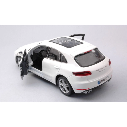 PORSCHE MACAN 2015 WHITE 1:24 Burago Auto Stradali Modellino