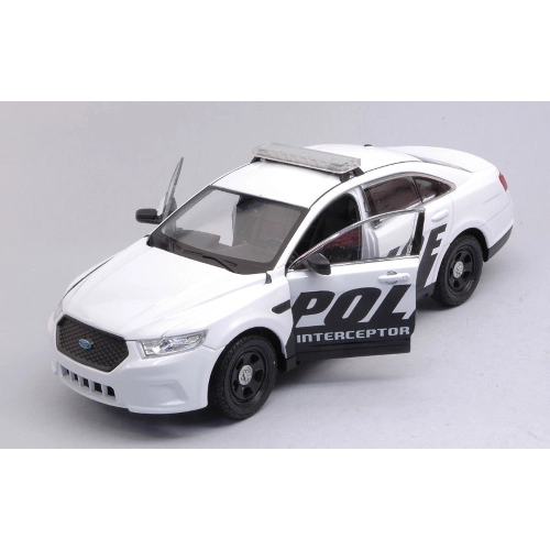 FORD POLICE INTERCEPTOR WHITE 1:24 Welly Forze dell'Ordine Modellino