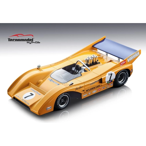 MCLAREN M8F N.7 WINNER CAN-AM WATKINS GLEN 1971 PETER REVSON 1:18 Tecnomodel Auto Competizione Modellino