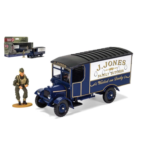 DADS ARMY J.JONES THORNYCRAFT VAN AND MR.JONES FIGURE 1:50 Corgi Movie Modellino