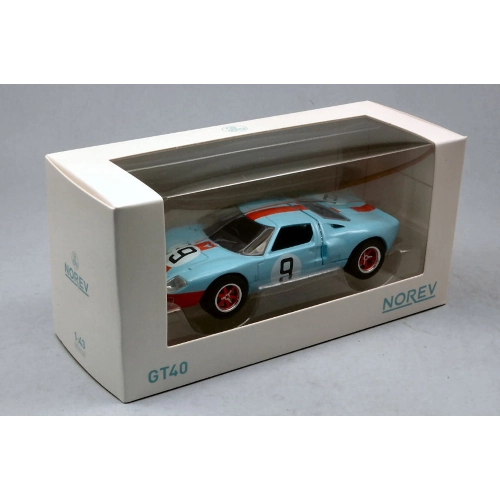 FORD GT40 4.9L V8 TEAM JW AUTOMOTIVE ENGINEERING GULF N.9 WINNER 24h LE MANS 1968 L.BIANCHI-P.RODRIGUEZ 1:43 Norev Auto Competizione Modellino