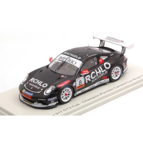 PORSCHE 911 GT3 CUP N.8 CARRERA CUP BRAZIL 2018 W.NEUGEBAUER 1:43 Spark Model Auto Competizione Modellino