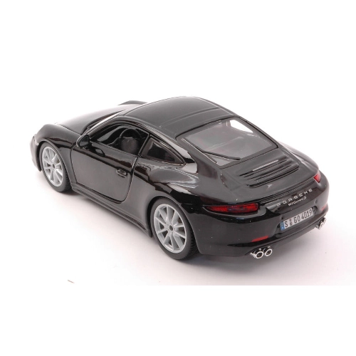 PORSCHE 911 991 CARRERA S 2011 BLACK 1:24 Burago Auto Stradali Modellino