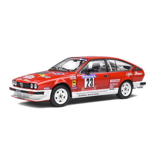 ALFA ROMEO GTV6 N.23 TOUR DE CORSE 1985 Y.LOUBET-J.B.VIEU 1:18 Solido Auto Rally Modellino