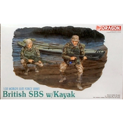 BRITISH SBS W/KAYAK KIT 1:35 Dragon Kit Figure Militari Modellino