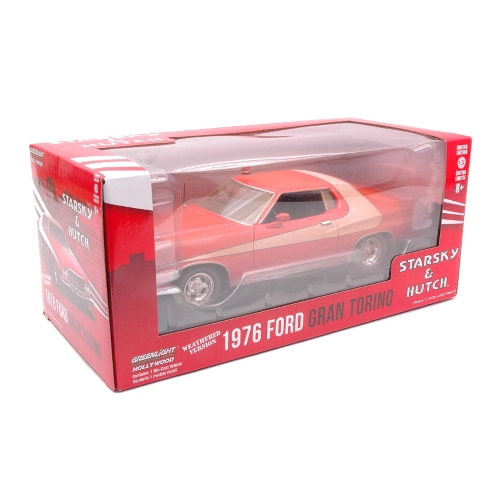 FORD GRAN TORINO 1976 STARSKY AND HUTCH 1975-79 TV SERIES 1:24 Greenlight Movie Modellino