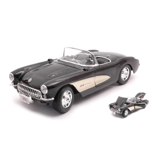 CHEVROLET CORVETTE 1957 BLACK 1:18 Maisto Auto Stradali Modellino