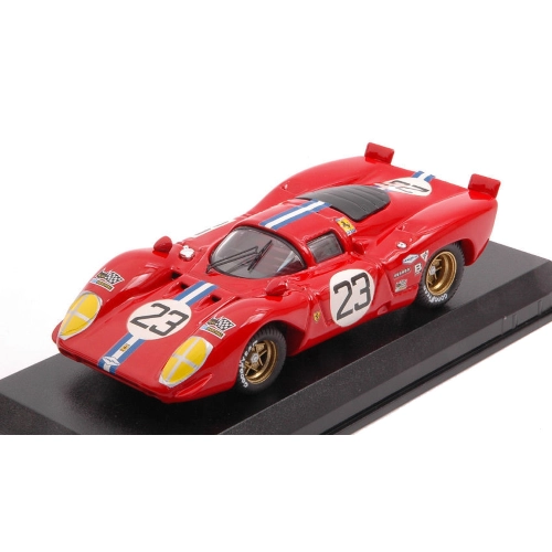 FERRARI 312 P COUPE' N.23 RETIR.SEBRING 1970 CHINETTI JR.-ADAMOWICZ 1:43 Best Model Auto Competizione Modellino