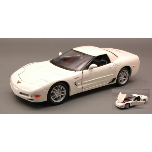 CHEVROLET CORVETTE Z06 COUPE 2009 WHITE 1:25 Maisto Auto Stradali Modellino