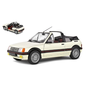 PEUGEOT 205 GTI MK1 CABRIOLET 1989 WHITE 1:18 Solido Auto Stradali Modellino