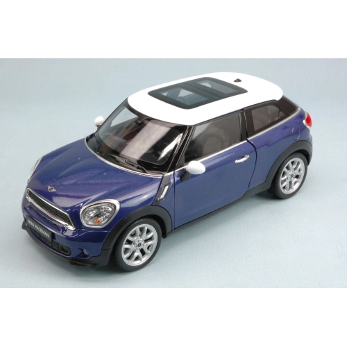 MINI COOPER S PACEMAN 2012 BLUE/WHITE 1:24 Welly Auto Stradali Modellino