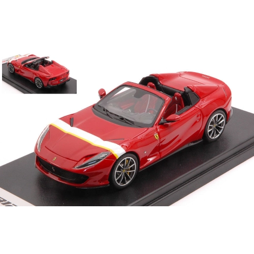 FERRARI 812 GTS 2019 ROSSO CORSA-WHITE AND YELLOW LIVERY 1:43 Looksmart Auto Stradali Modellino