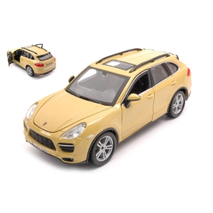PORSCHE CAYENNE TURBO 2010 YELLOW 1:24 Burago Auto Stradali Modellino
