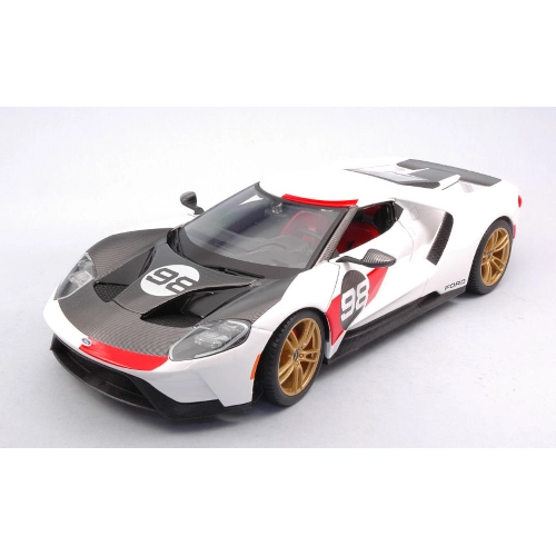 FORD GT 2021 FORD HERITAGE N.98 WHITE 1:18 Maisto Auto Competizione Modellino
