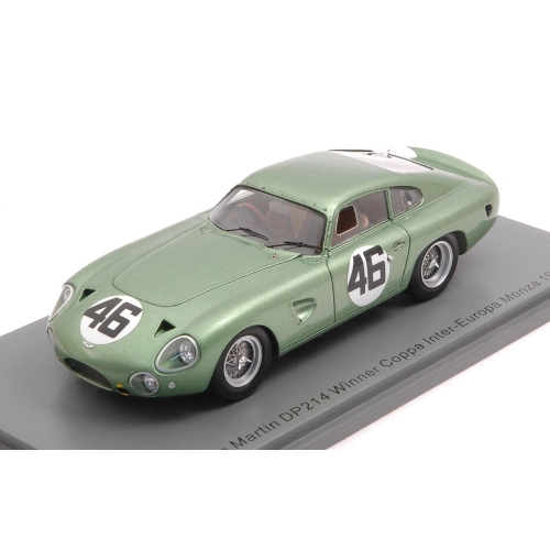 ASTON MARTIN DP214 N.46 WINNER COPPA INTER MONZA 1963 R.SALVADORI 1:43 Spark Model Auto Competizione Modellino