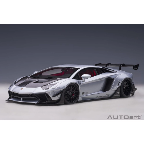 LIBERTY WALK LB-WORKS 2018 LAMBORGHINI AVENTADOR LIMITED SILVER 1:18 AutoArt Auto Stradali Modellino