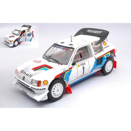 PEUGEOT 205 T16 N.1 MONTE CARLO 1986 T.SALONEN-S.HARJANNE 1:18 Norev Auto Rally Modellino
