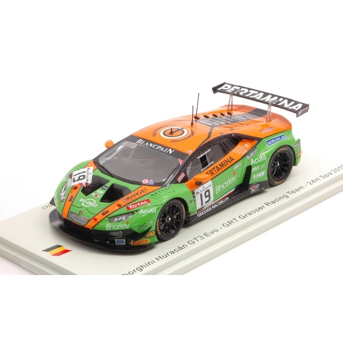 LAMBORGHINI HURACAN GT3 EVO N.19 24 H SPA 2019 SANTAMATO-AMICI-MAURON TWERASER 1:43 Spark Model Auto Competizione Modellino
