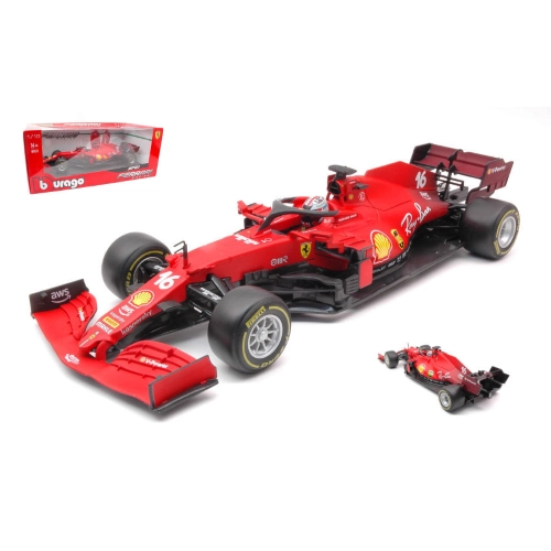 FERRARI F1 SF21 N.16 2021 CHARLES LECLERC 1:18 Burago Formula 1 Modellino