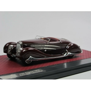 BUGATTI TYPE 57C CABRIOLET VANVOOREN SHAH OF IRAN 1939 MAROON 1:43 Matrix Scale Models Auto Stradali Modellino